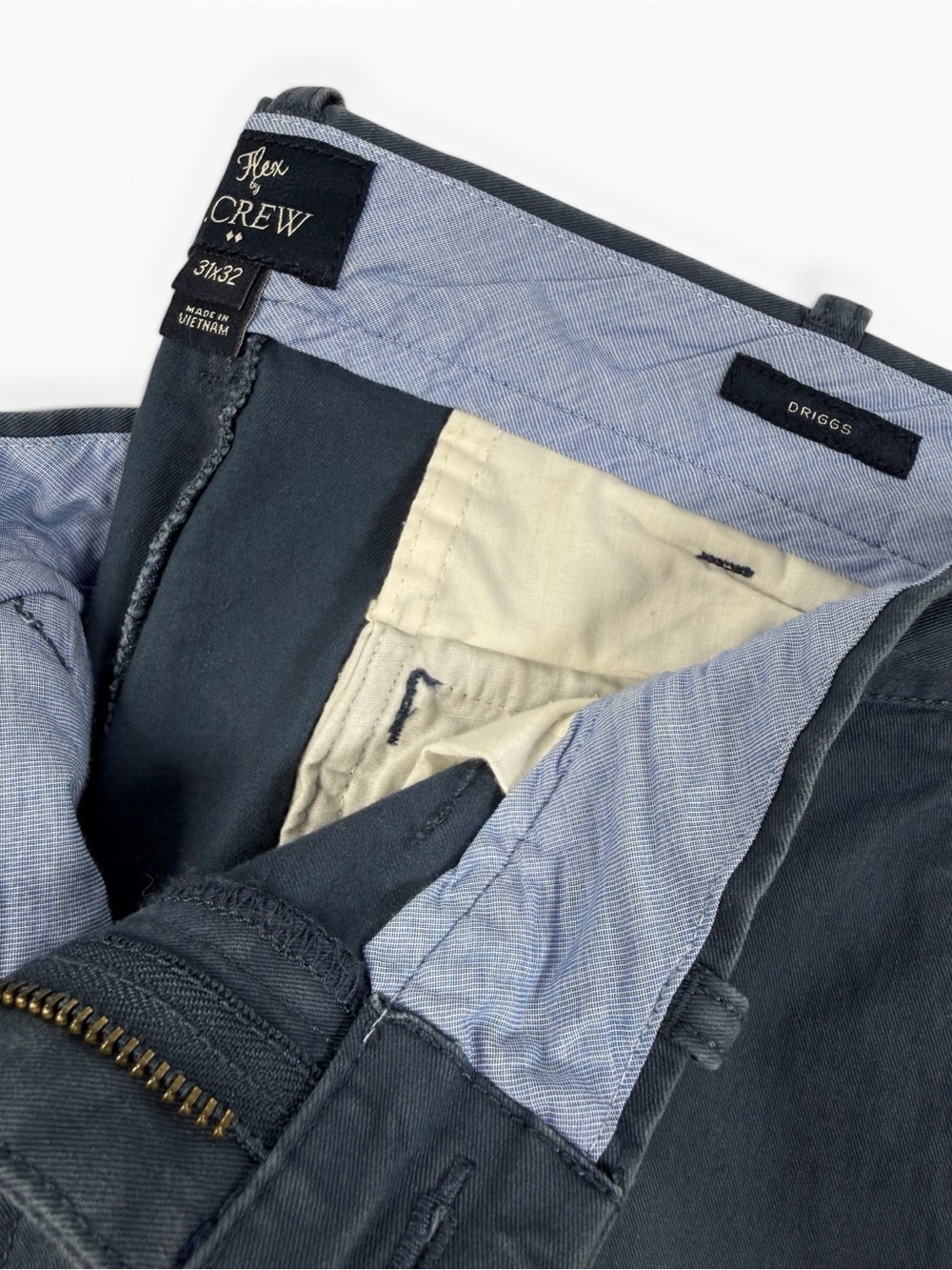 J.Crew Driggs Fit Flex Chino Pants Medium Blue Tag 31x32 (31x30 Fit) Men’s